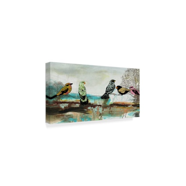 Jean Plout 'Birds Of Fire Lake' Canvas Art,24x47